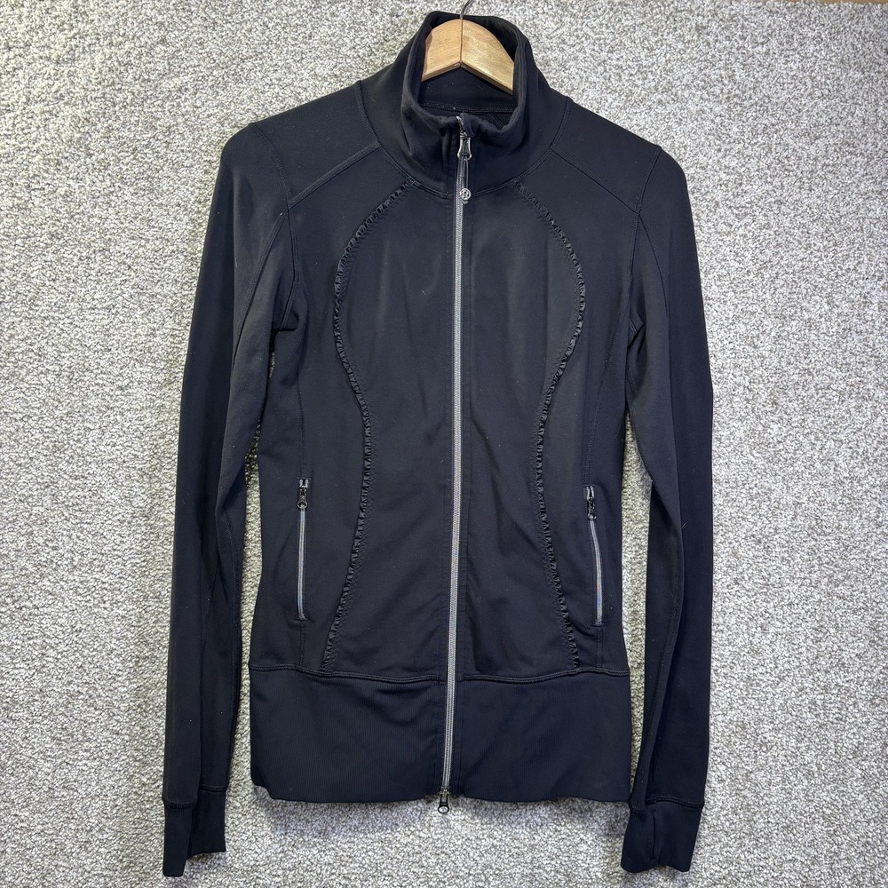 Lululemon Define Jacket Womens 6 Black Full Zip Running Yoga Gym‎ Athletic